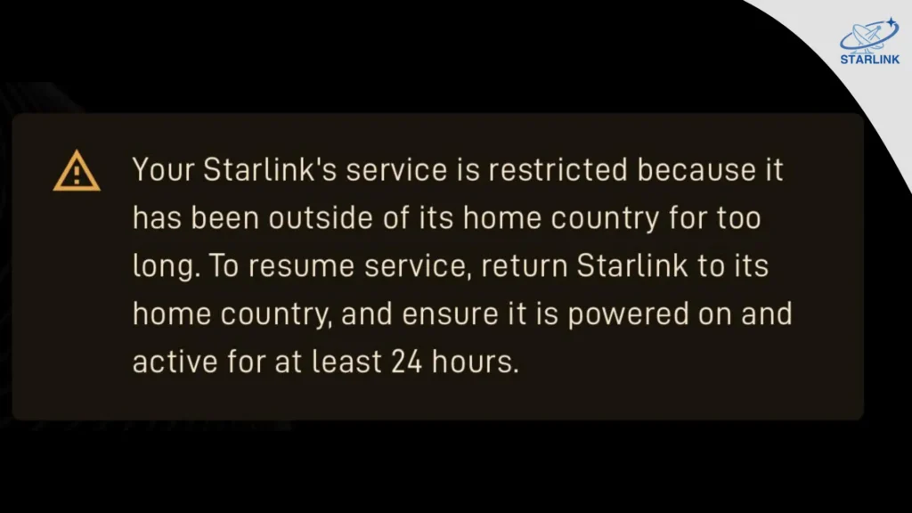 Activating starlink in Syria banned message